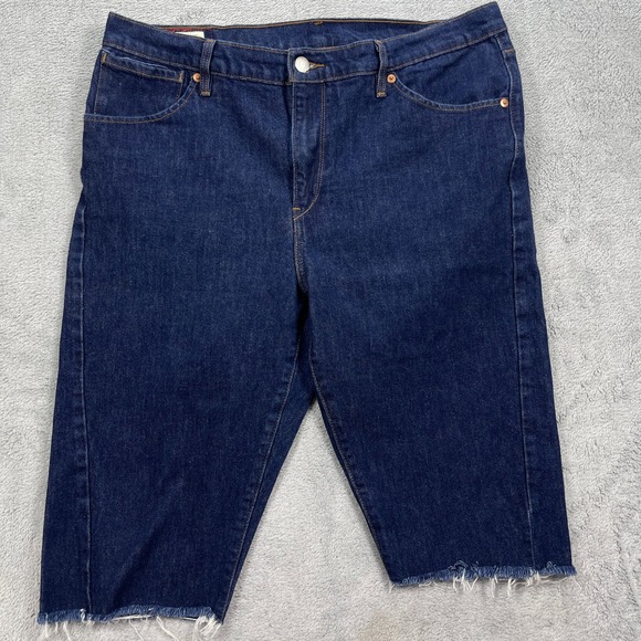 Levi's Pants - Levi's Premium Engineered Jean Shorts Women 34 Blue LEJ Cutoff Raw Hem Denim
